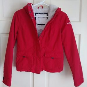Red Abercrombie Kids Winter Coat